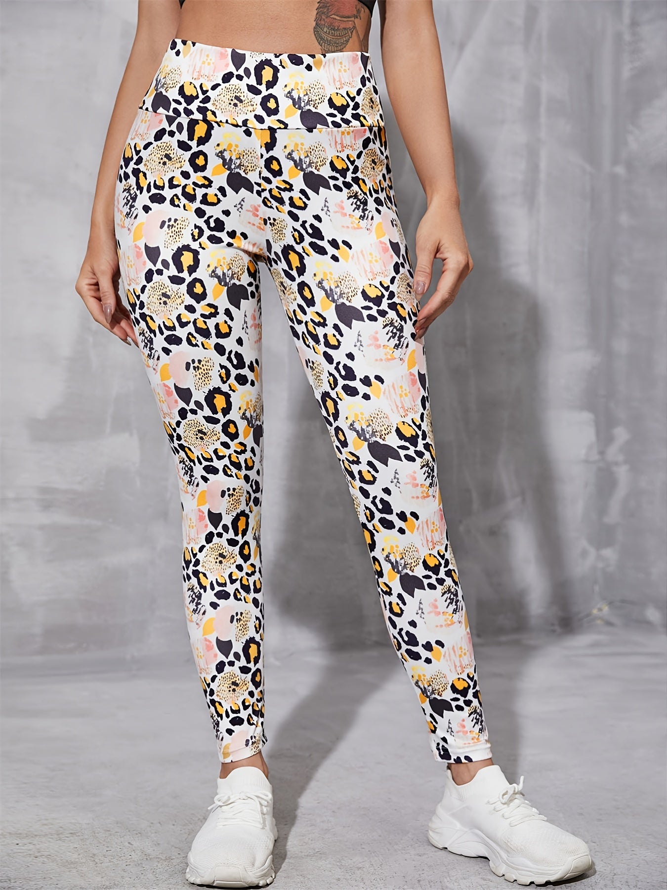 Leopard Print Yoga Leggings High Stretch Fitness Pants