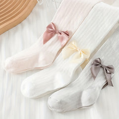 Baby Girls Tights Seamless Leggings With Bowknot Toddler Girls