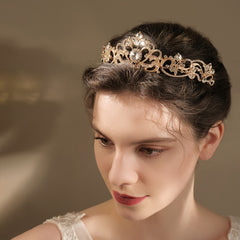 Baroque Rhinestone Tiara Crown for Bridal Princess Women