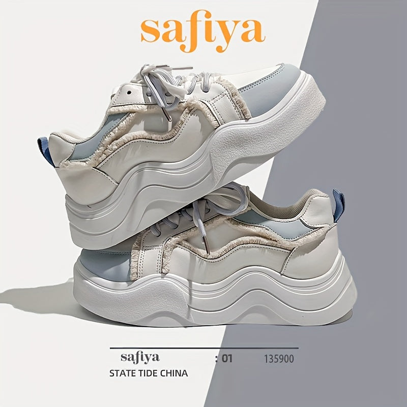 Women's Lace-Up Platform Sneakers Comfortable Board Shoes