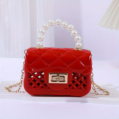 Pearl Chain Crossbody Bag Mini Handbag for Girls