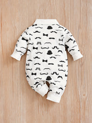 Baby Boy Spring Gentleman Rompers with Bow Tie