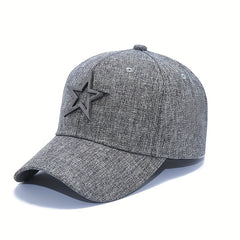 Iron Label Pentagram Baseball Cap Solid Hip Hop Sun Hat Unisex Dad Hats