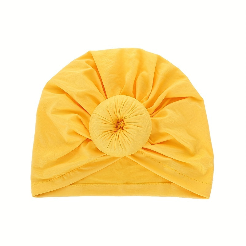 Yellow Donut Knot Turban Cap Head Wrap Headscarf Ramadan Hijab