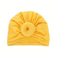 Yellow Donut Knot Turban Cap Head Wrap Headscarf Ramadan Hijab