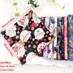 30-50pcs Japanese Quilting Fabric Bundle - DIY Sewing Cotton Quarters