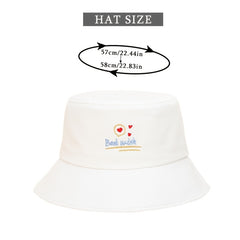 Embroidered Cotton Bucket Hat Fisherman Cap