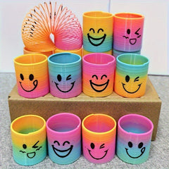 15pcs Mini Spring Rings Stacking Puzzle Gift Set with Fun Toy Pattern