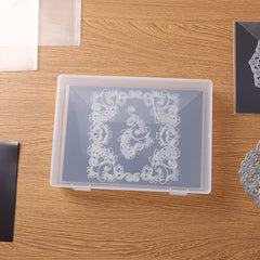 Transparent Storage Box for DIY Scrabooking Craft Supplies