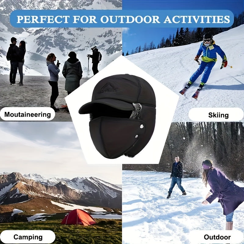 Velvet Trapper Hat Outdoor Windproof Warm Hat