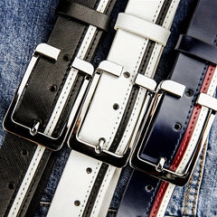 Men's Leather Buckle Belt for Casual Clothing