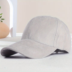 Suede Fleece Baseball Cap Sun Protection Hat