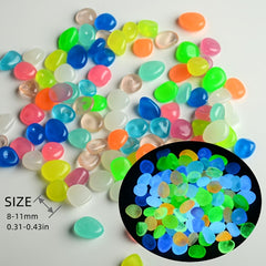 50-100pcs Glowing Pebbles for Garden, Patio, Fish Tank - Adds Magical Touch