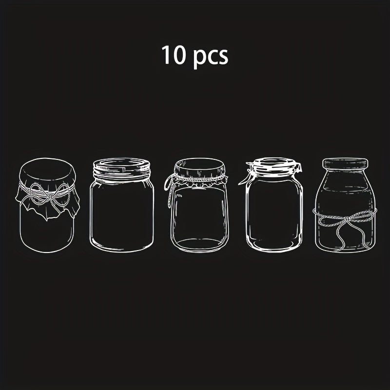 10pcs Transparent Wishing Bottle Dried Flower Bookmark DIY Decoration Gift