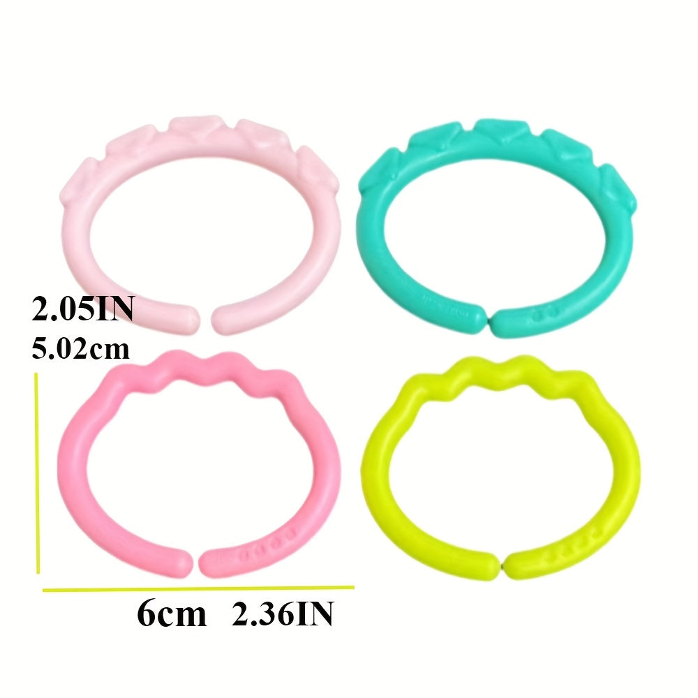 Plastics Connecting Rings Toy Hanging Stroller Crib Playmat Attach Toys