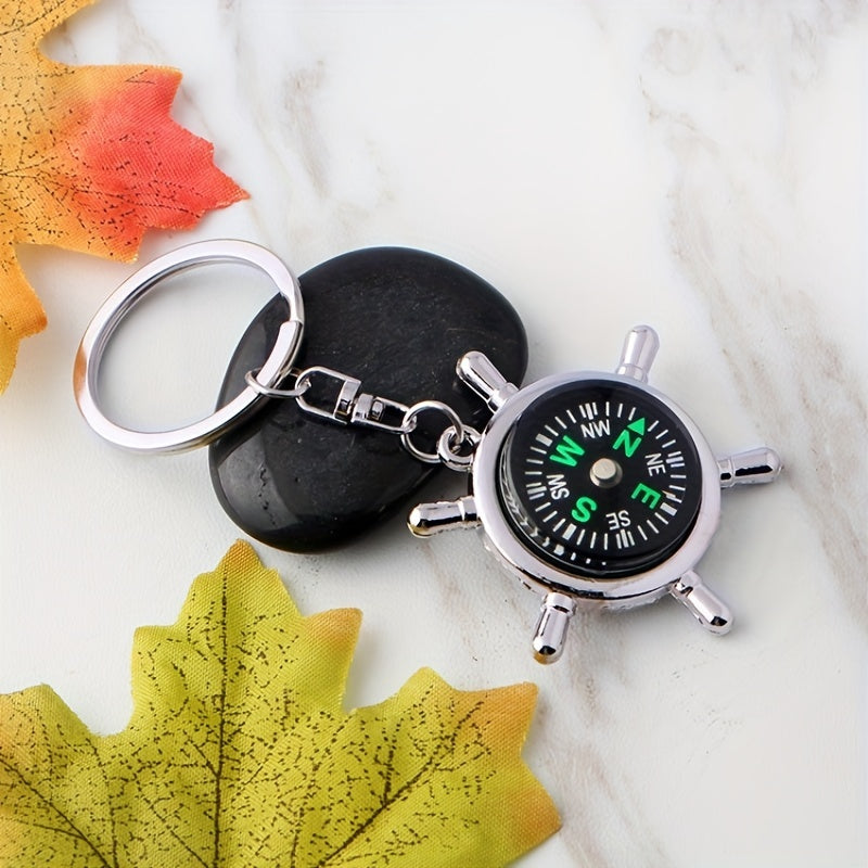 Portable Compass Keychain Car Key Ring Birthday Gift