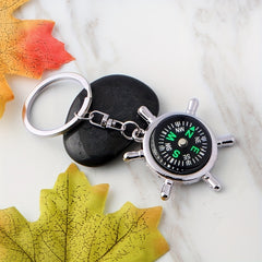 Portable Compass Keychain Car Key Ring Birthday Gift