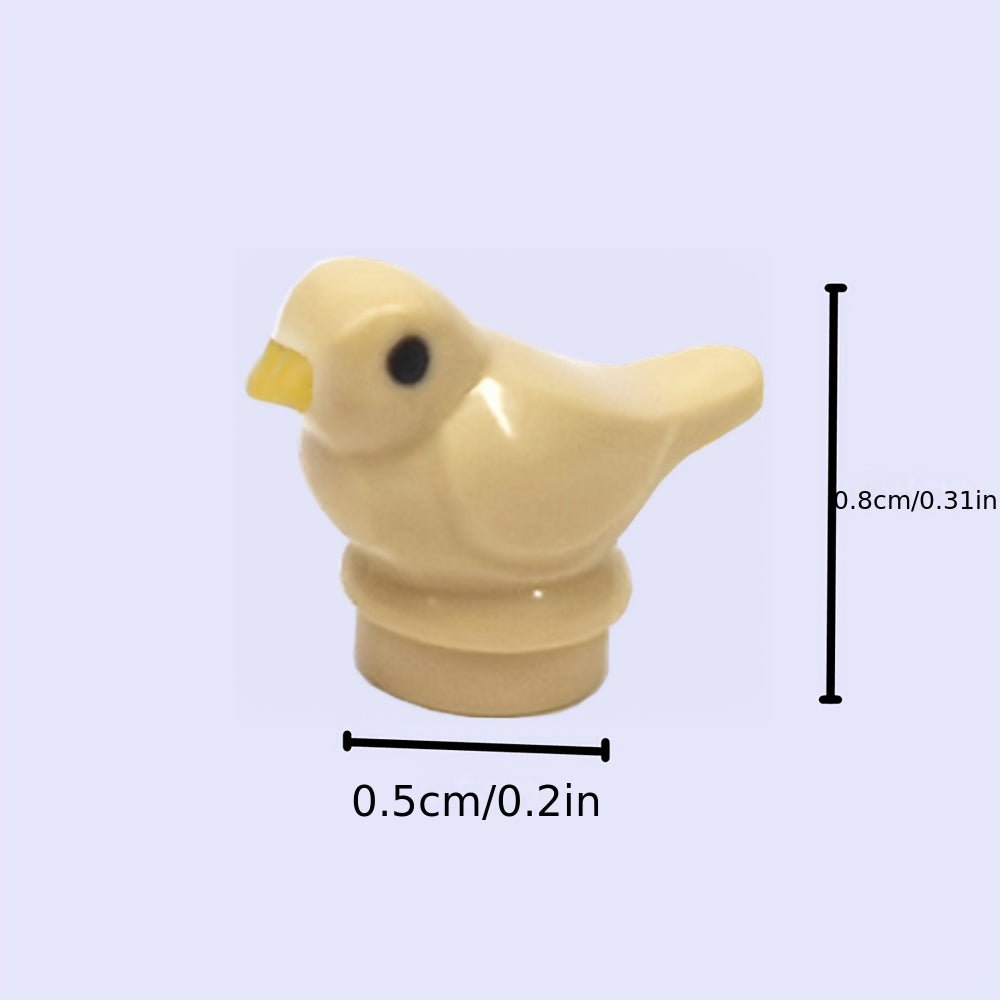 16pcs Mini Bird Sparrow Building Block Set DIY Animal Park Decoration Gift