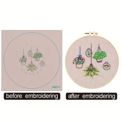 3D Embroidery Starter Kit for Adults - Plants & Orchids Patterns