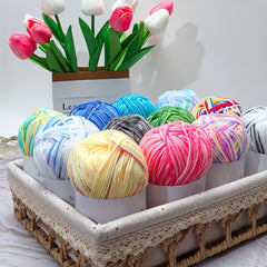 6pcs 50g Space Dyed Acrylic Yarn - Socks Yarn Hook Doll Scarf Hand Knitting Yarn