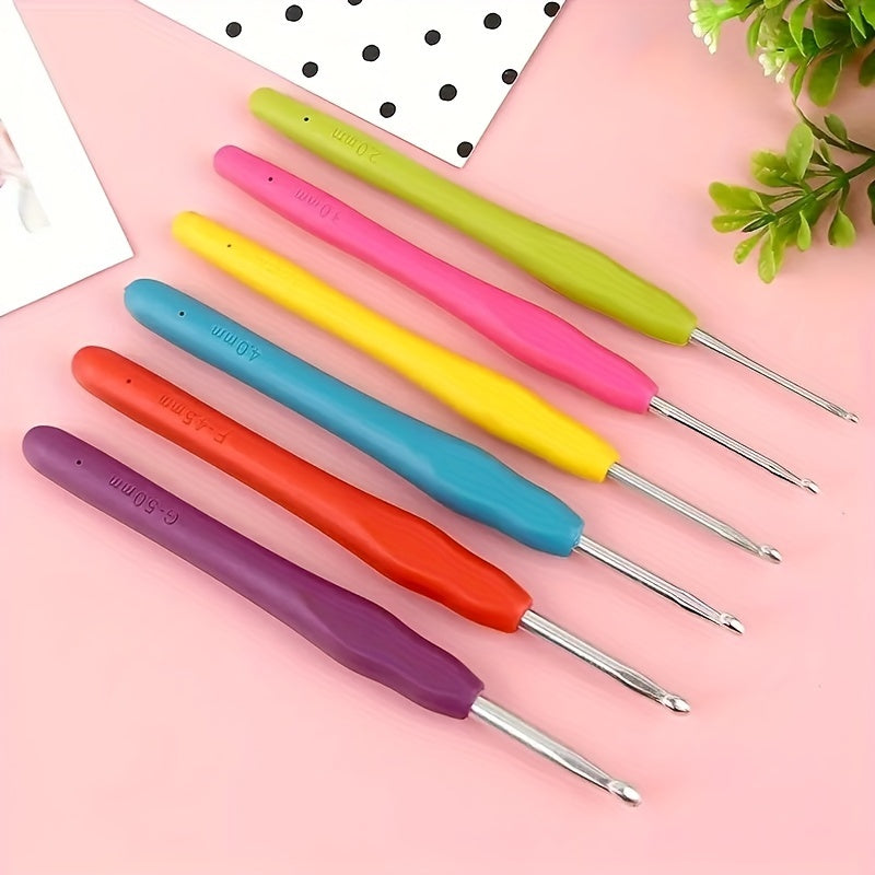 Colorful Crochet Soft Handle Crochet Hooks Set, Ergonomic Grip, Arthritic Hands