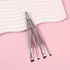 2pcs Flat Bevel Blade Eyeliner Brushes Portable Eye Brushes