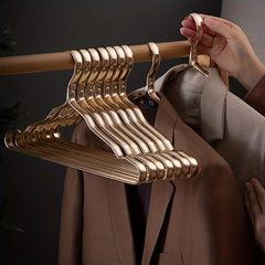 5pcs Non Slip Stainless Steel Clothes Hangers for Wide Shoulder Clothes