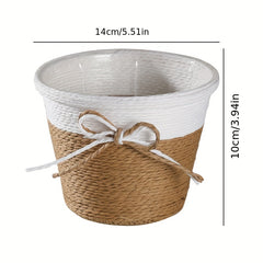 Rope Braided Flower Small Flower Pot for Decoration