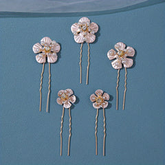 5pcs Crystal Rhinestone Bridal Hairpins U Shaped Wedding Hairpin