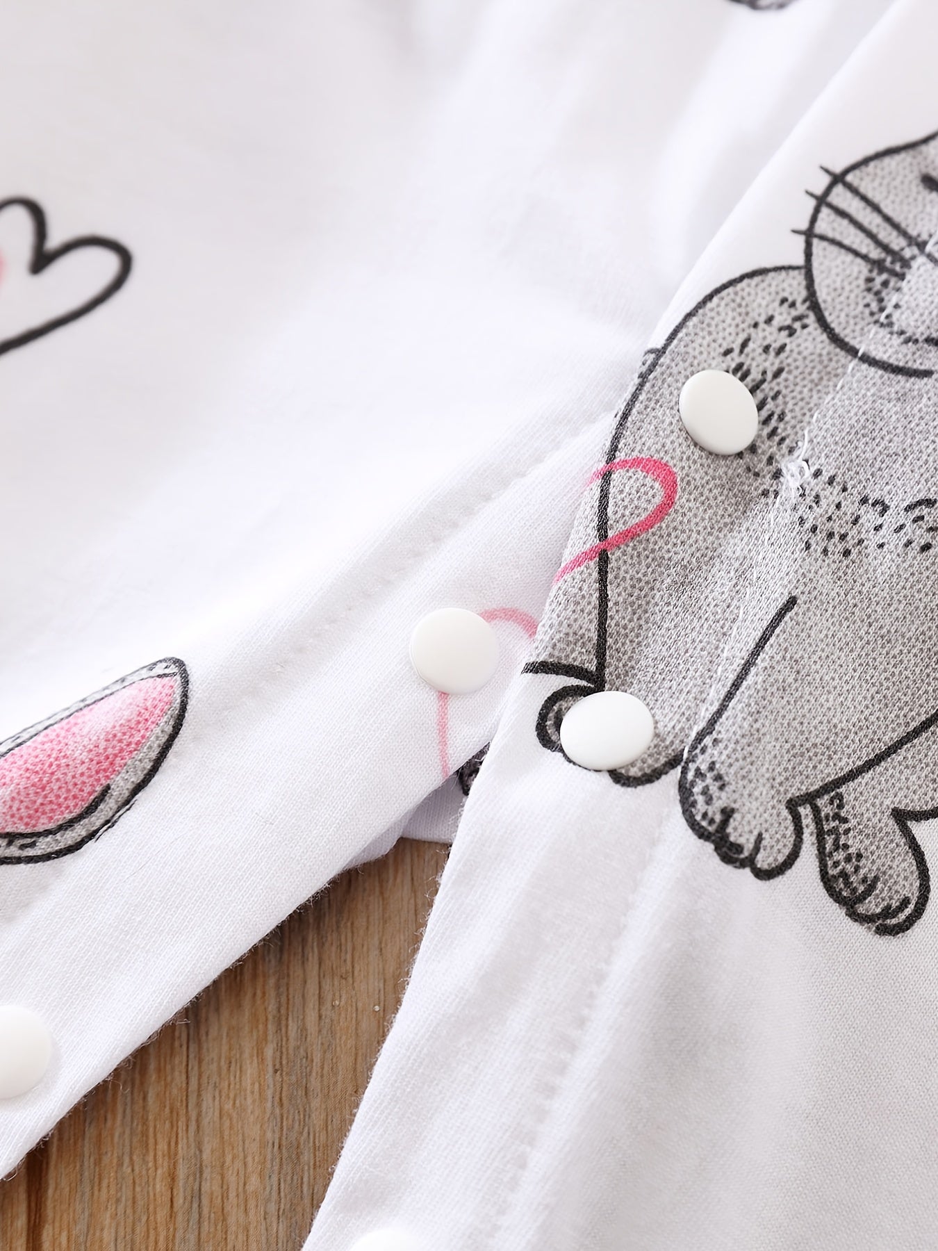Baby Girls Rabbit Graphic Print Long Sleeve Romper Cotton Clothes Easter