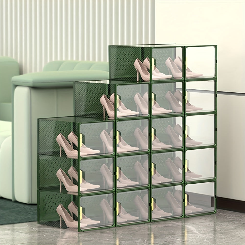 Plastic Shoe Display Box Moistureproof Dustproof Shoe Storage