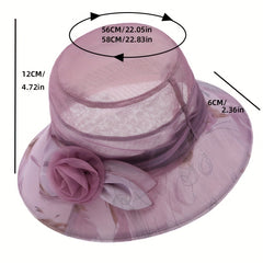 Breathable Flower Bucket Hat Lightweight Summer Basin Hat
