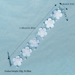 Flower & Pearl Hair Clip Minimalist Headband Bridal Wedding Accessory