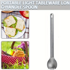 Portable Titanium Spoon Long Handle Lightweight Cutlery