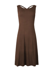 Solid Sleeveless Dress Loose Crew Neck Dress Casual Every Dress Women's Clothing