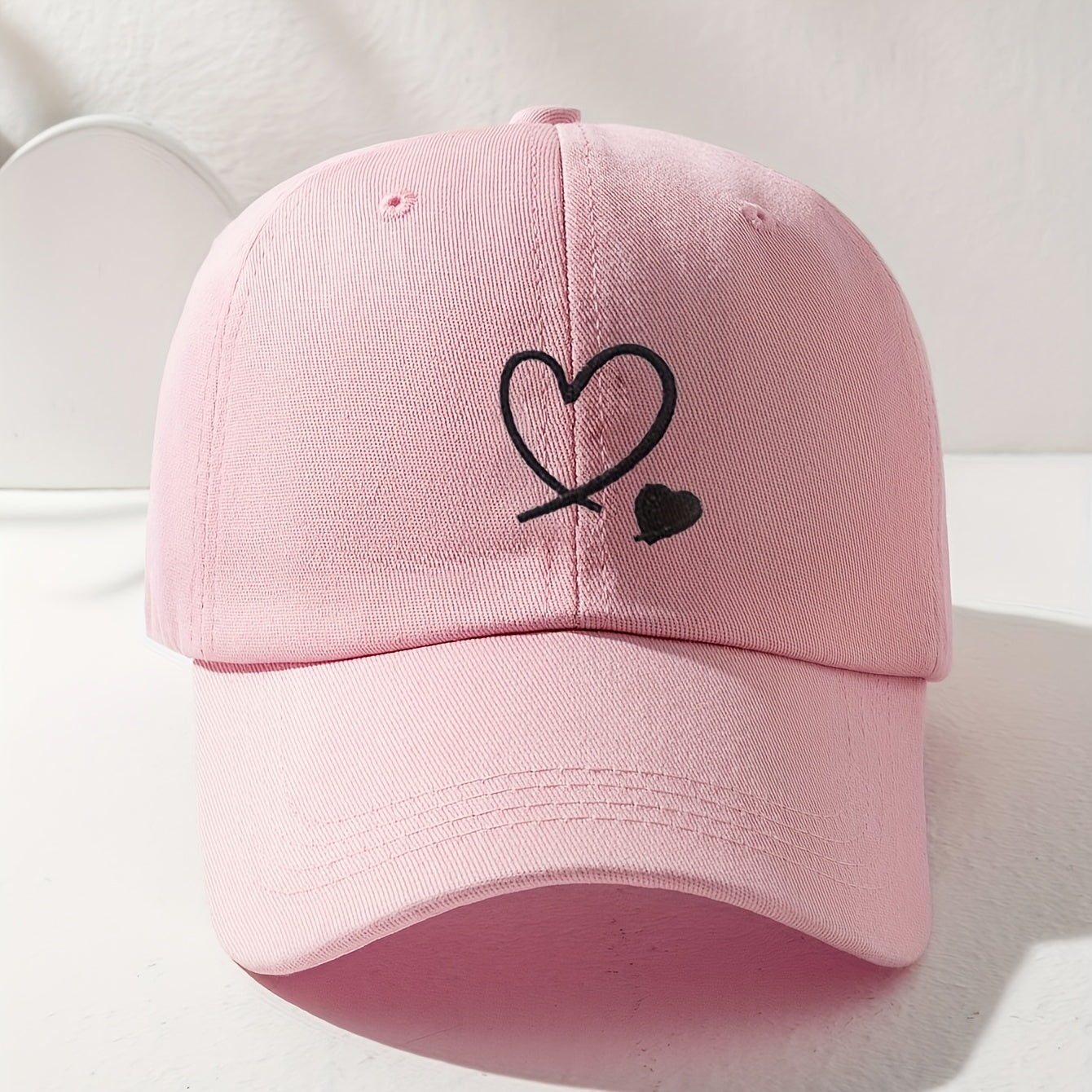 Unisex Sunshade Breathable Adjustable Baseball Cap Love Embroidery