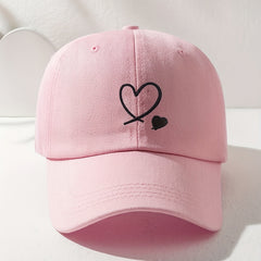 Unisex Sunshade Breathable Adjustable Baseball Cap Love Embroidery