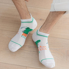 Boys Cartoon Animal Boat Socks Cotton Low Cut Ankle Socks