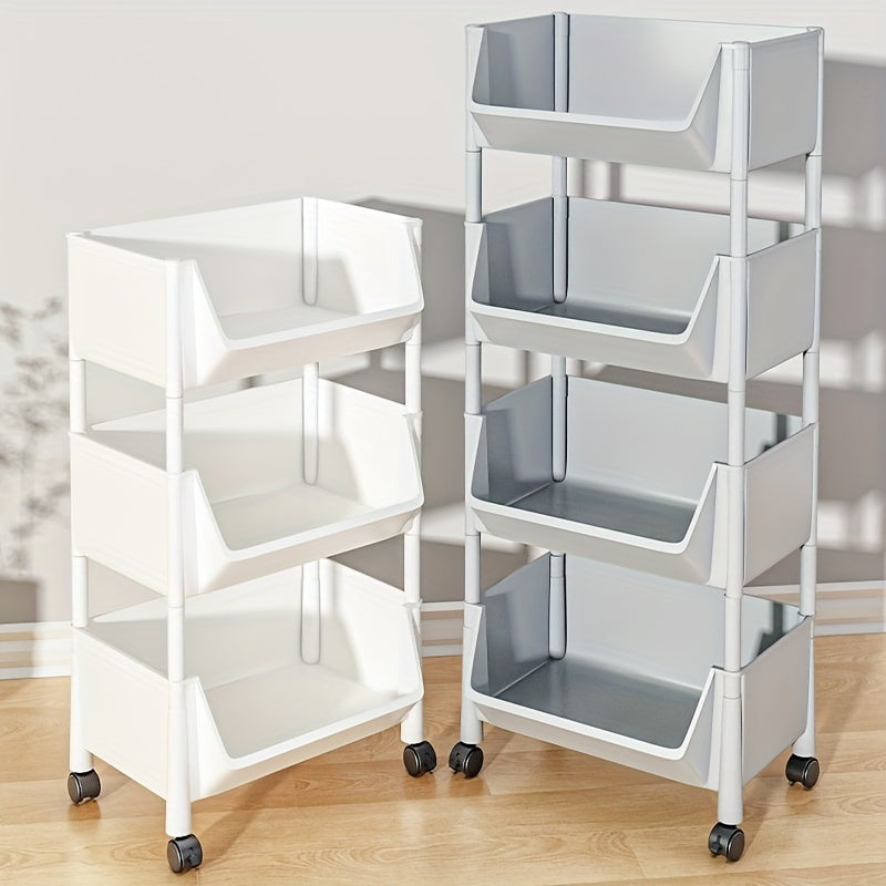 Small Stroller Shelf Floor Layer Household Living Room Snack Bookshelf Storage
