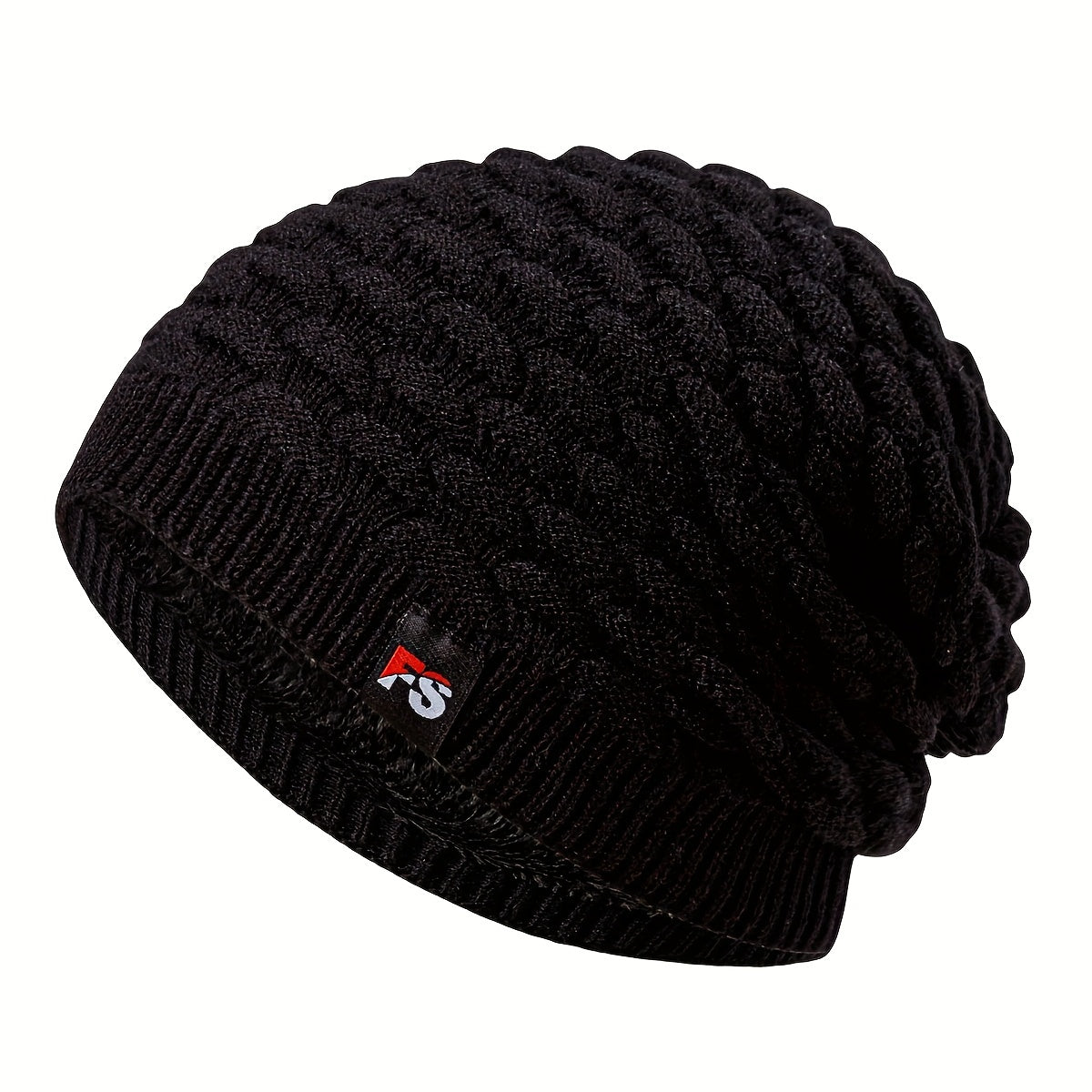 Winter Men's Fleece Beanie Warm Knitted Hat
