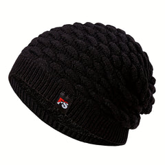 Winter Men's Fleece Beanie Warm Knitted Hat