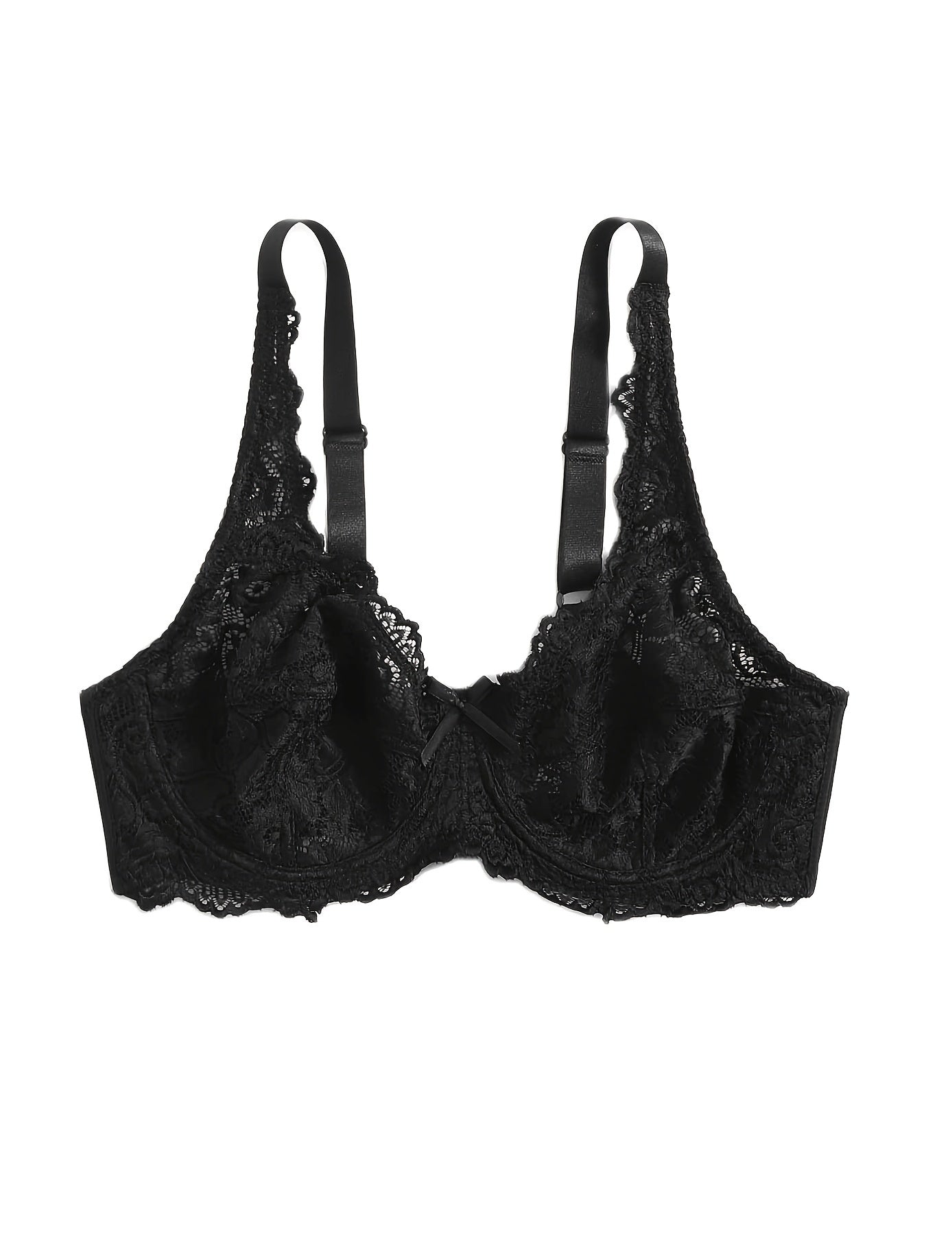Contrast Lace Underwire Bra Sexy Bralette