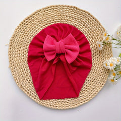 Baby Girls Twill Bubble Bownot Decor Turban Soft Hair Wrap Head Accessories