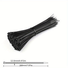 100pc Nylon Bundle Ties Thickened Extended Harness Ties Self-locking Storage