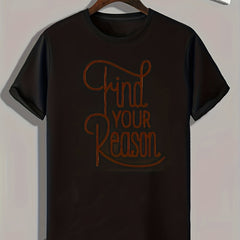Men's Pattern Print Sports T-shirt - Comfy Graphic Tee for Fitness