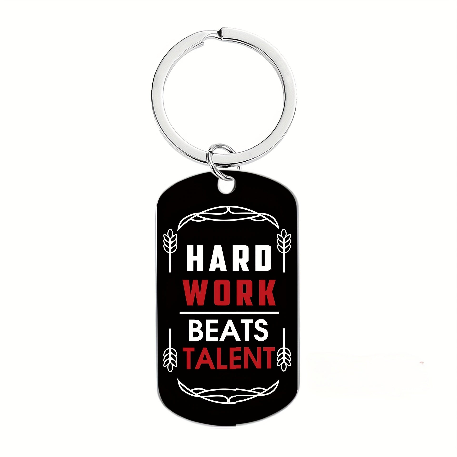 Engraved Metal Key Chain Bag Charm Pendant Gift for Men Women