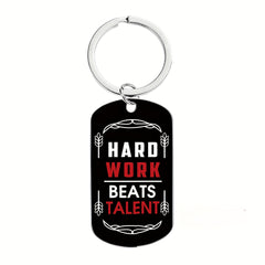 Engraved Metal Key Chain Bag Charm Pendant Gift for Men Women