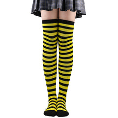 Christmas Stripes Over Knee Socks Women's Stockings