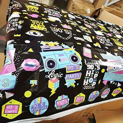 Hip Hop Party Tablecloth Throwback Event Supplies