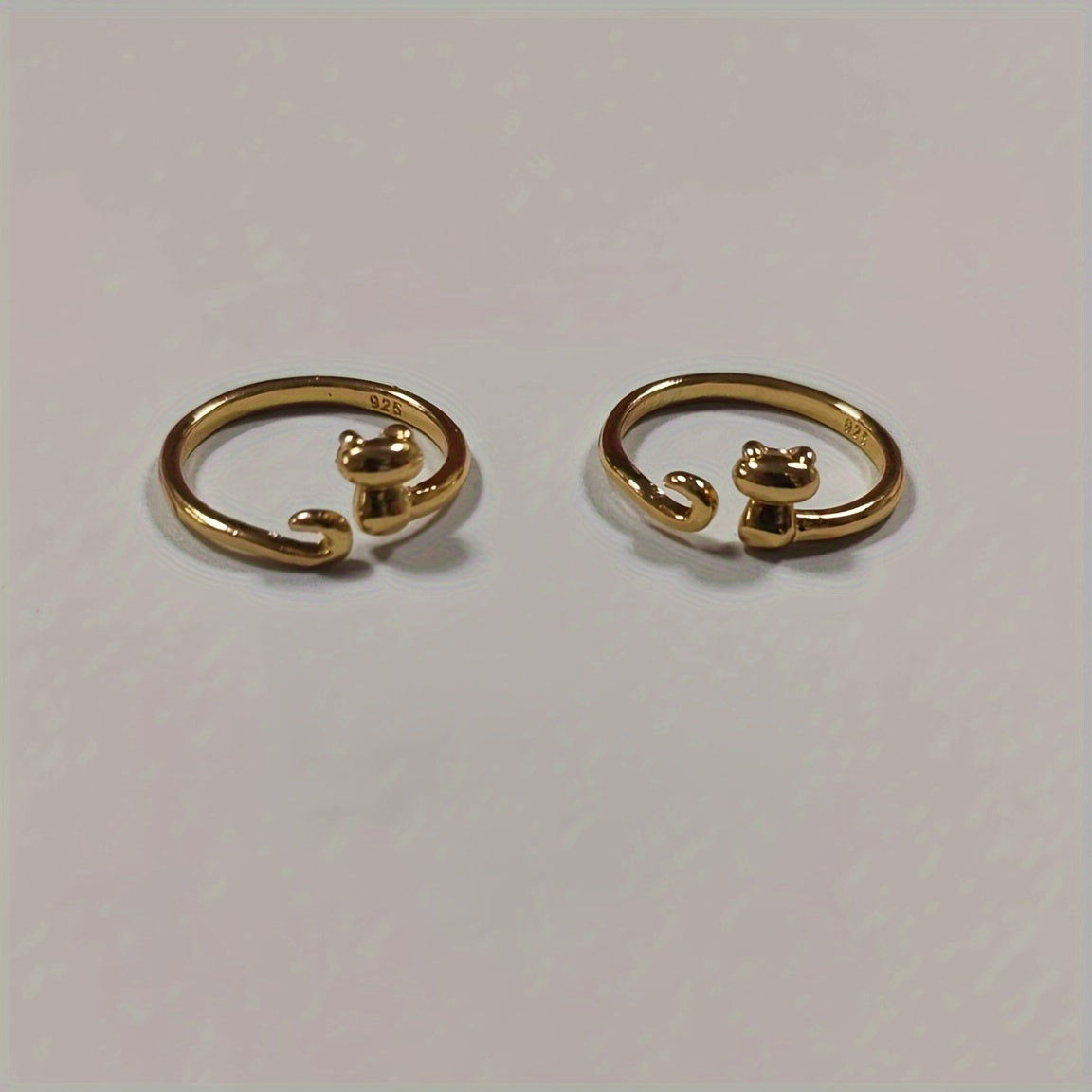 2pcs Open Crochet Ring for Finger Knitting Tools Kitten Knitting Jewelry
